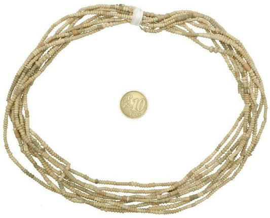 Antique African Terracotta Clay Trade Beads  Tiny 2–4 mm  Four Strands ≈36″ each
