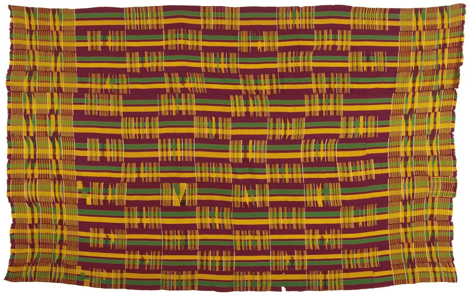 Kente Cloth Handwoven African Ghana Ethnic Asante Akan Art Decoration Textile