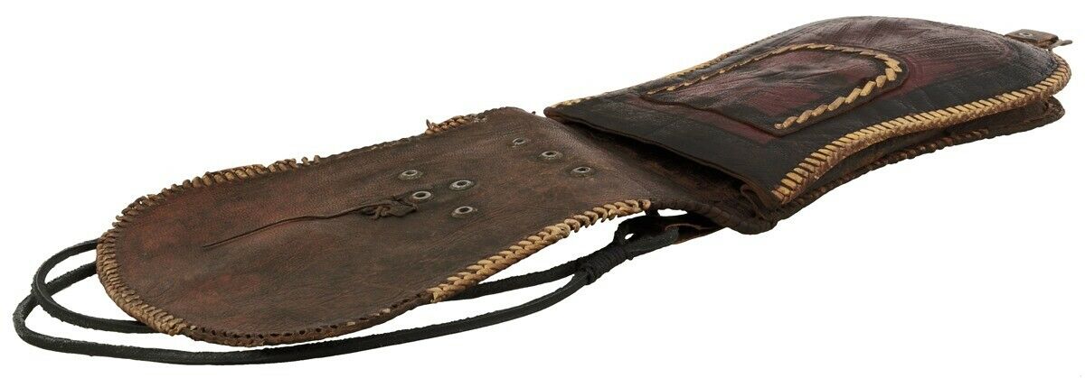 Tuareg Leather Purse Wallet African Authentic Sahara Niger Mali Handmade Art - close-up