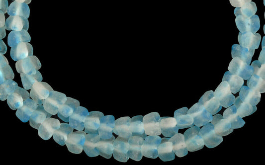 Translucent Krobo Glass Beads - 9Mm, Handmade In Ghana - alternate view