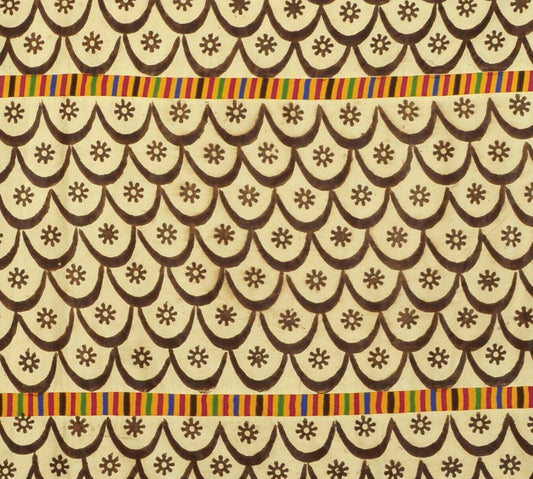 Hand Stamped Adinkra Cloth “Woman” Size – 1960s Authentic Ashanti