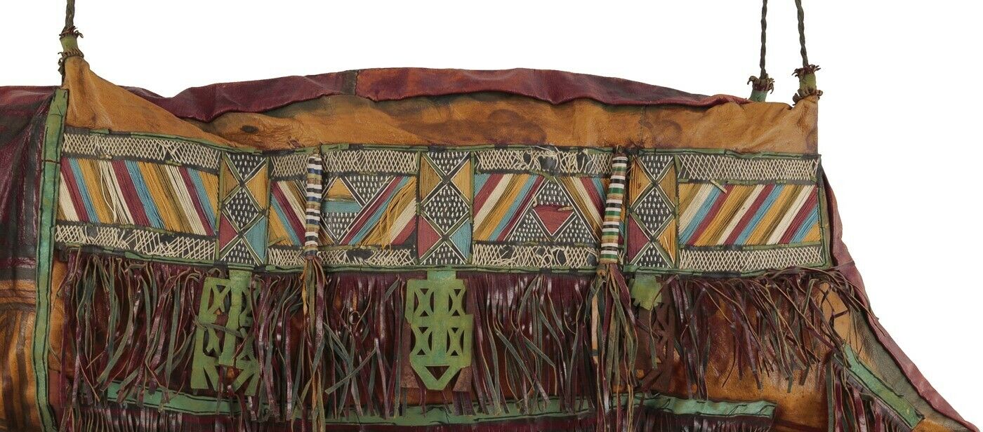Authentic Tuareg Leather Camel Bag – Ethnic Sahara Nomad Design