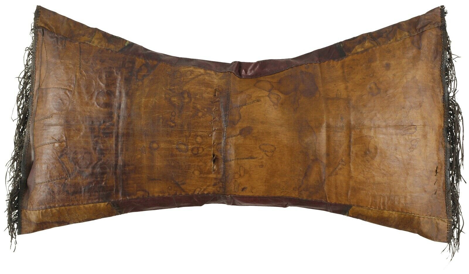 Old African Tuareg Leather Pillow Case Mali Niger Sahara Desert Bedouin Ethnic - detailed product shot
