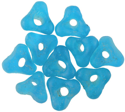 Uncommon Translucent Powder Glass Krobo Beads - 9Mm, 20" - close-up