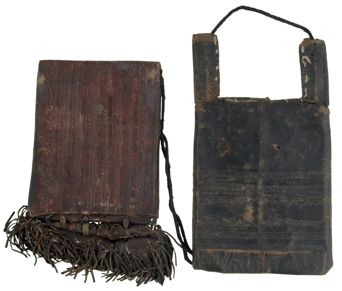 Old African Tuareg Purse Wallet Leather Sahara Niger Nigeria Mali Art - alternate view