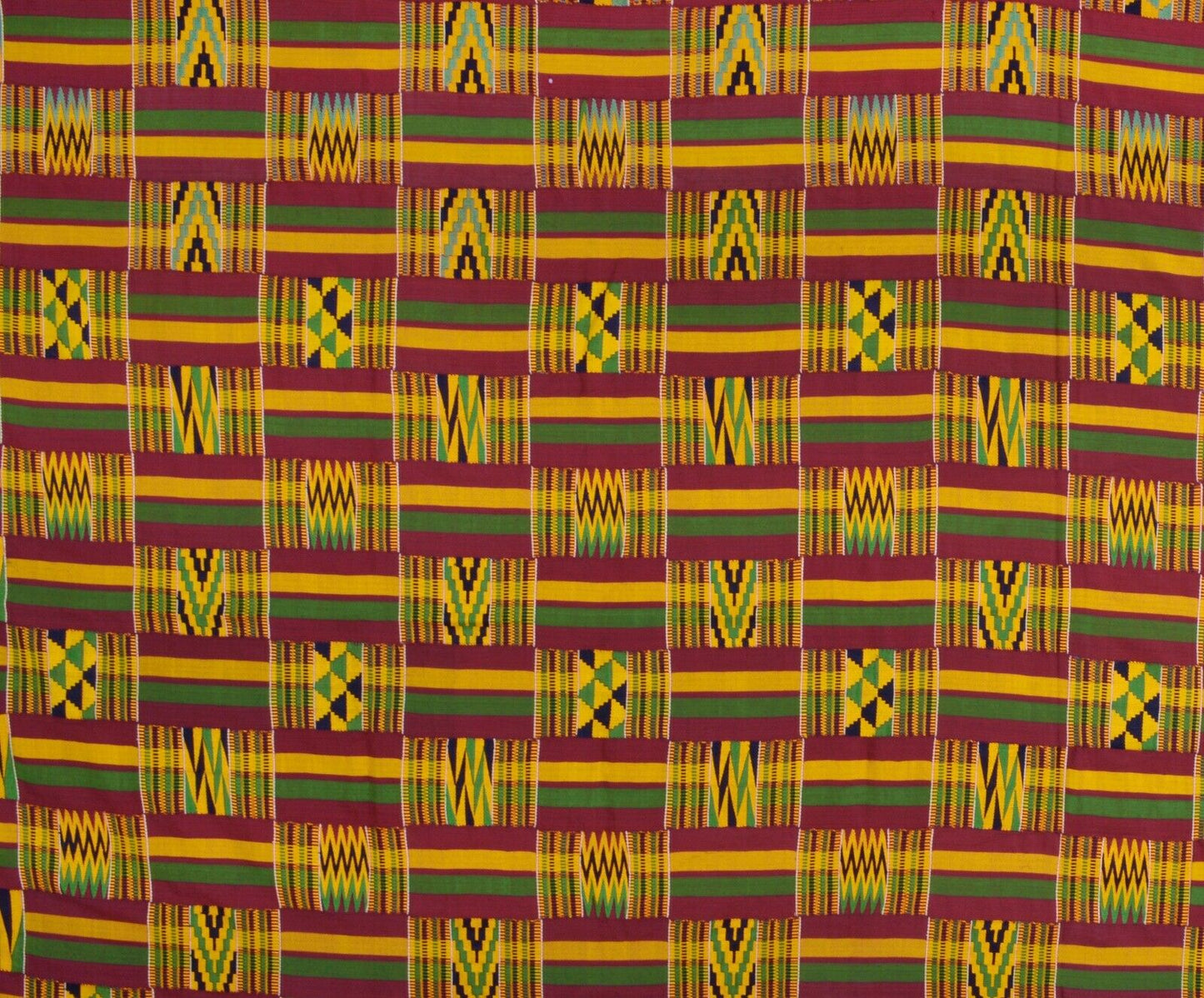 Kente African Ashanti Asante Akan Hand Woven Cloth Ghana Wall Decoration Art - product focus