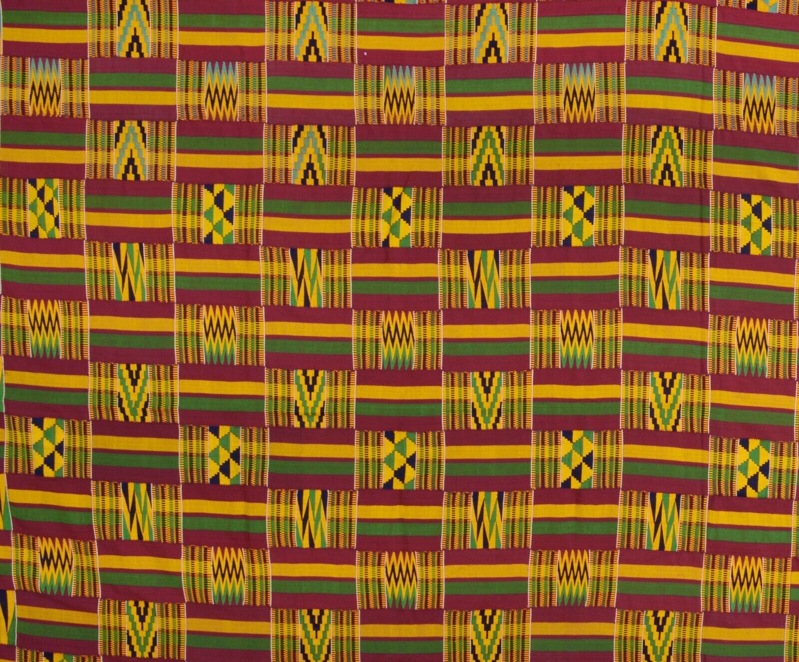 Kente African Ashanti Asante Akan Hand Woven Cloth Ghana Wall Decoration Art - product focus