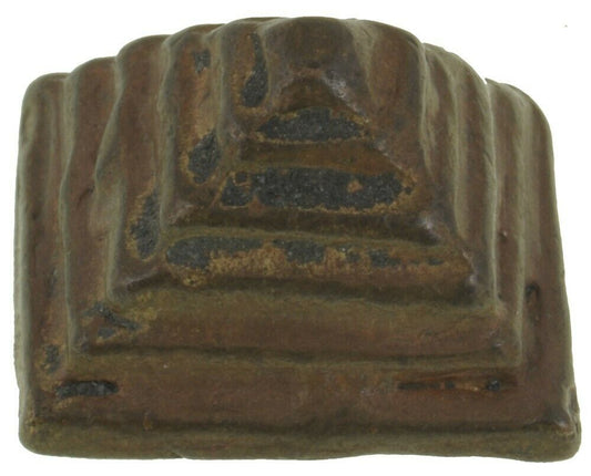Antique Gold Weight African Ghana Coast Ashanti Akan Brass Bronze Pyramid - alternate view