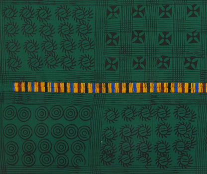 African Art Adinkra Ashanti Cloth Ghana Fabric Hand Stamped West Africa - alternate view
