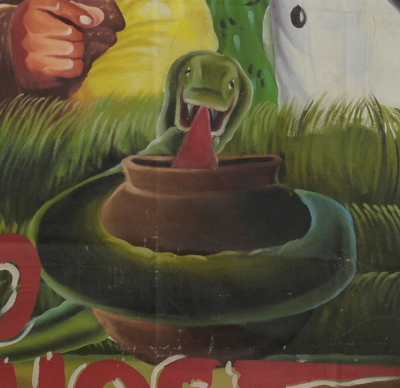 Lord Of Host Movie Poster - Authentic Ghana Hand-Painted Art - close-up