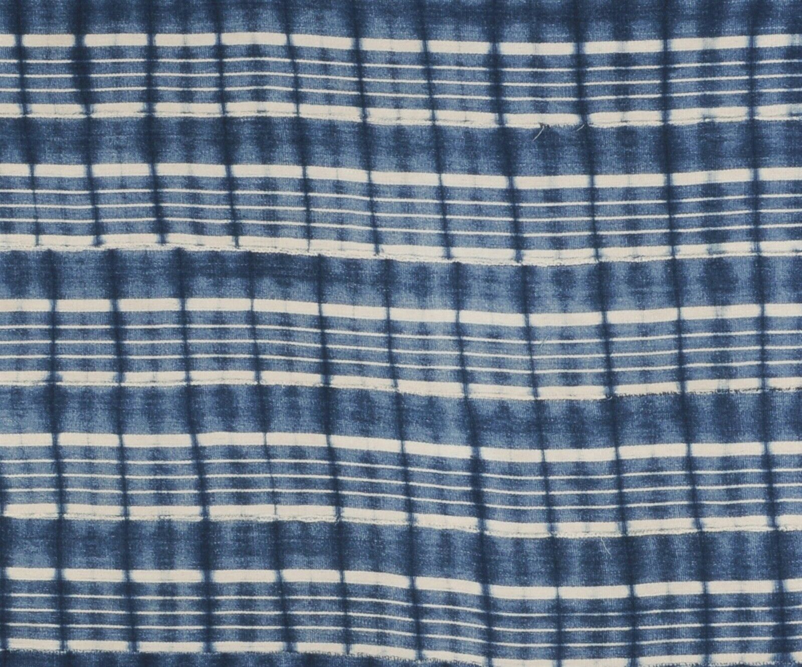 Old Baule African Art Handmade Ivory Coast Tie Dye Hand Woven Cloth Textile - alternate view