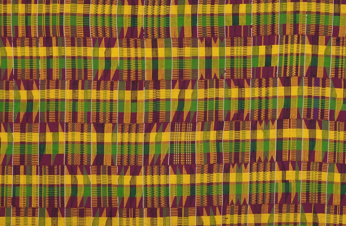 Rare Old Real Silk African Ashanti Kente Hand Woven Cloth Textile Ghana Art - alternate view