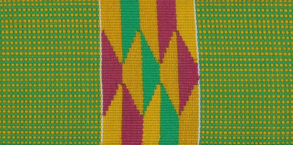 Exquisite Handwoven Kente Scarf From Ghana - A Piece Of Cultural Heritage - alternate view