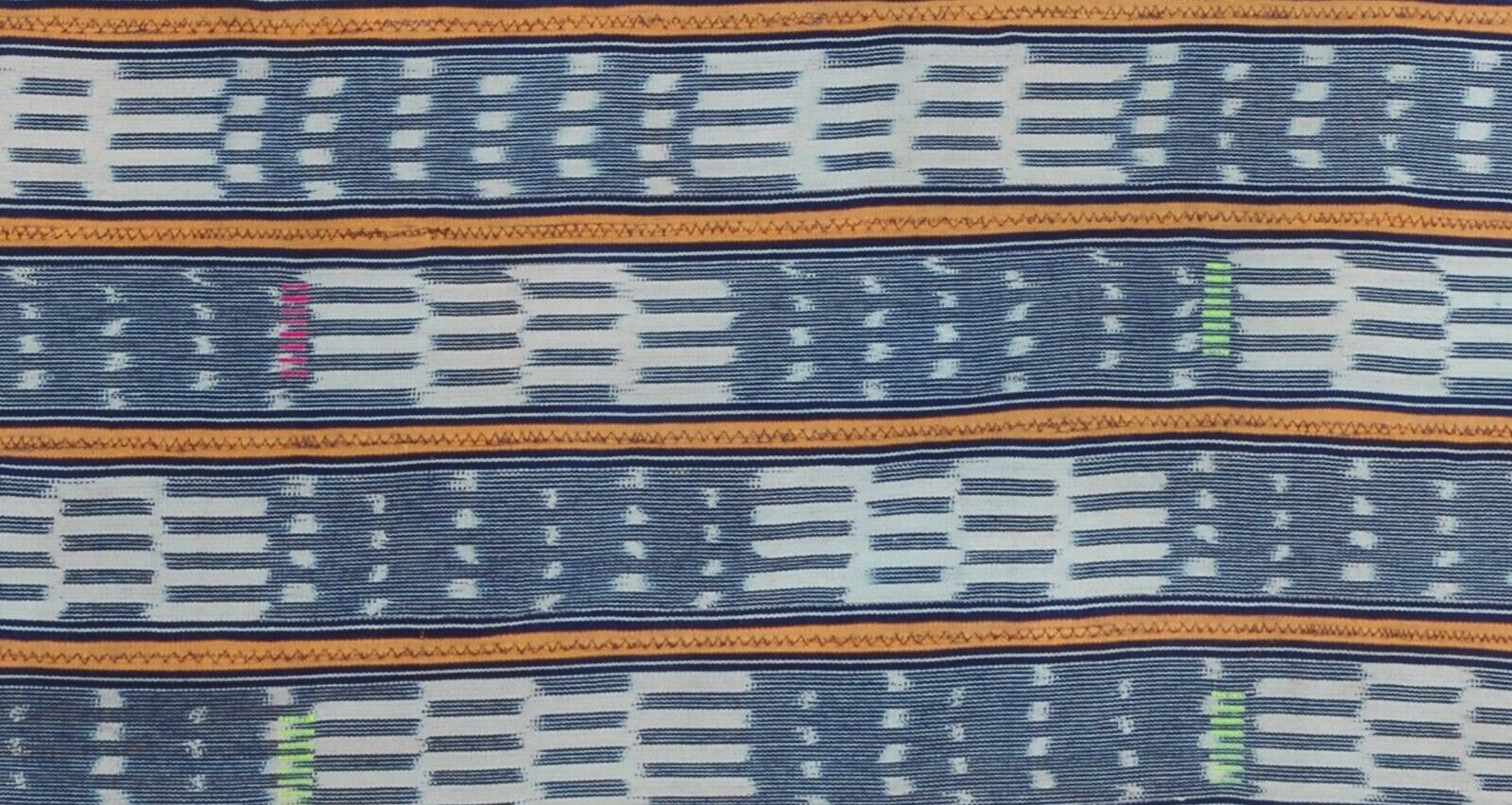 Handwoven African Ivory Coast Baule Handmade Cloth Textile Home Interior Design - close-up