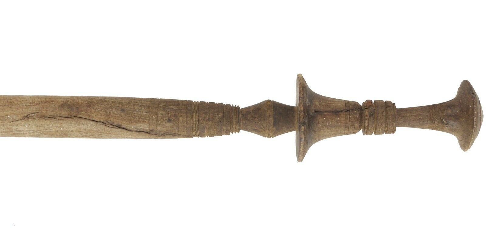 Tuareg Wooden Tent Post IGEM 45″ – Hand‑Carved Entrance Pole