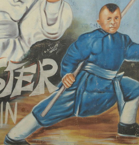 Authentic Master Of Shaolin Hand-Painted Ghana Movie Poster Jet Lee - alternate view