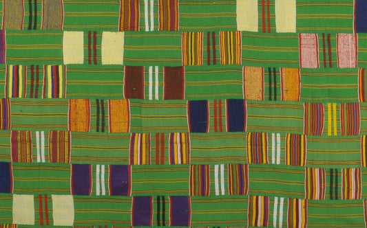 Vintage Handwoven Ewe Kente Cloth – 1970s Woman Size | Ghana Heritage