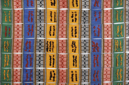 Old African Djerma Niger Handwoven Blanket Tuareg Sahara Tent Hanging Cloth - angled shot
