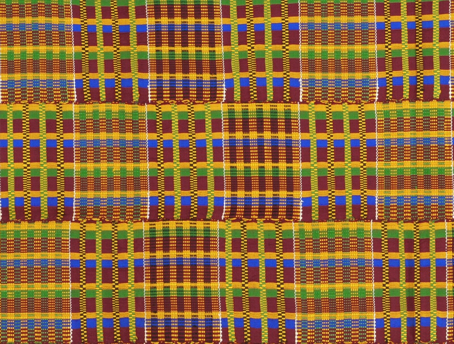 Handwoven Ashanti Kente Woman Size Vintage Cloth – 77 ½″ × 49″