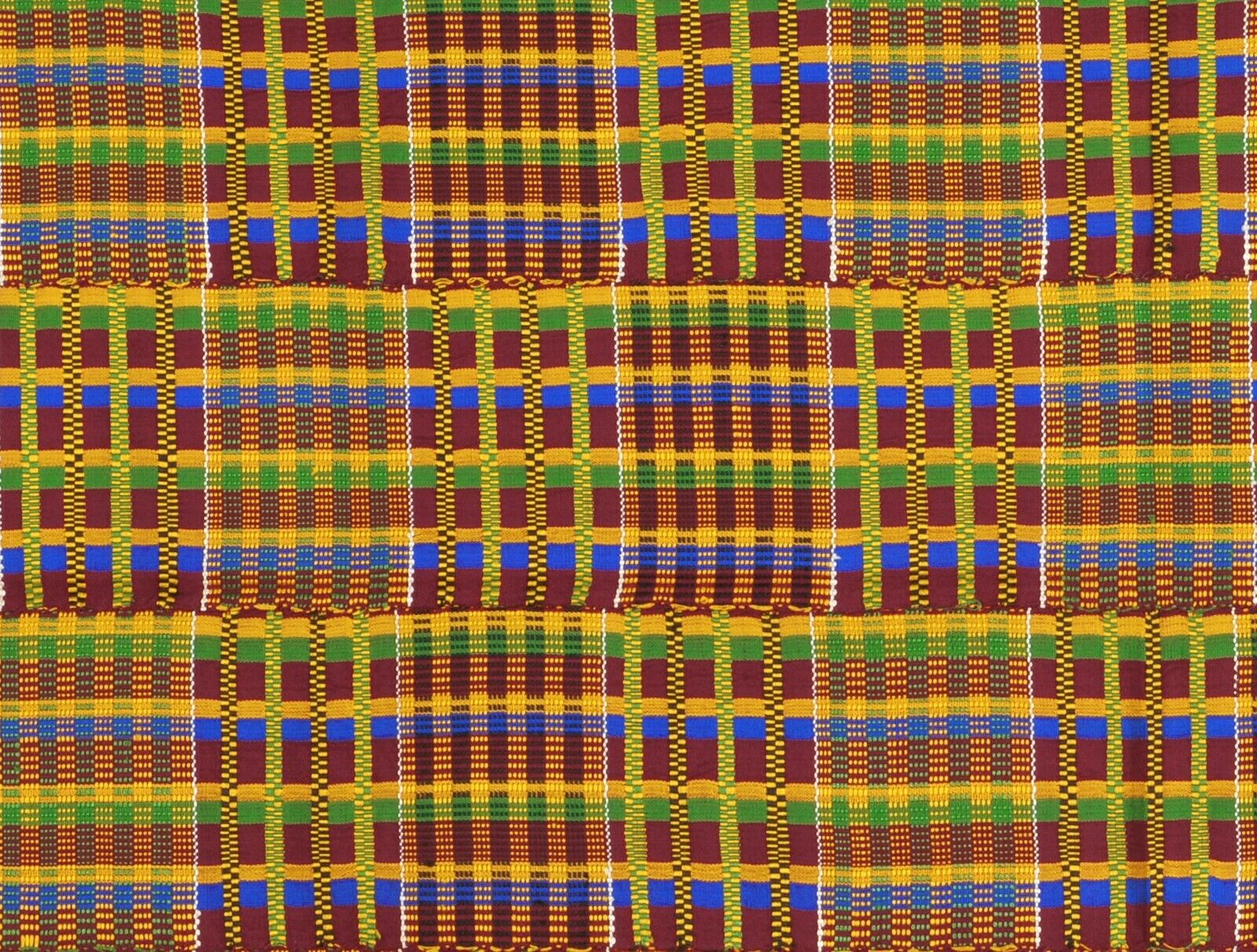 Handwoven Ashanti Kente Woman Size Vintage Cloth – 77 ½″ × 49″