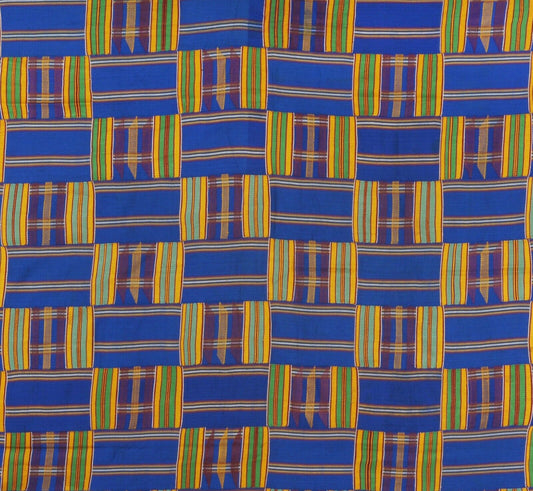 Handwoven Ashanti Kente – Vintage Woman Size 71½″×44″ from Ghana