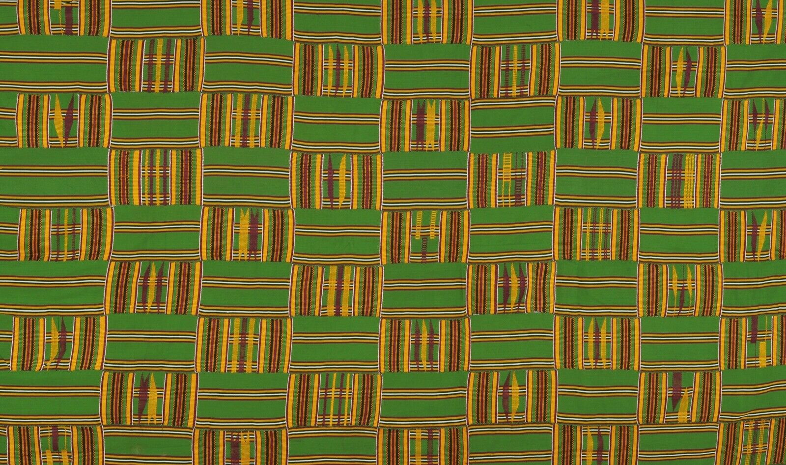 African Kente Hand Woven Cloth Ashanti Asante Akan Home Decoration Textile Ghana - brushstroke detail