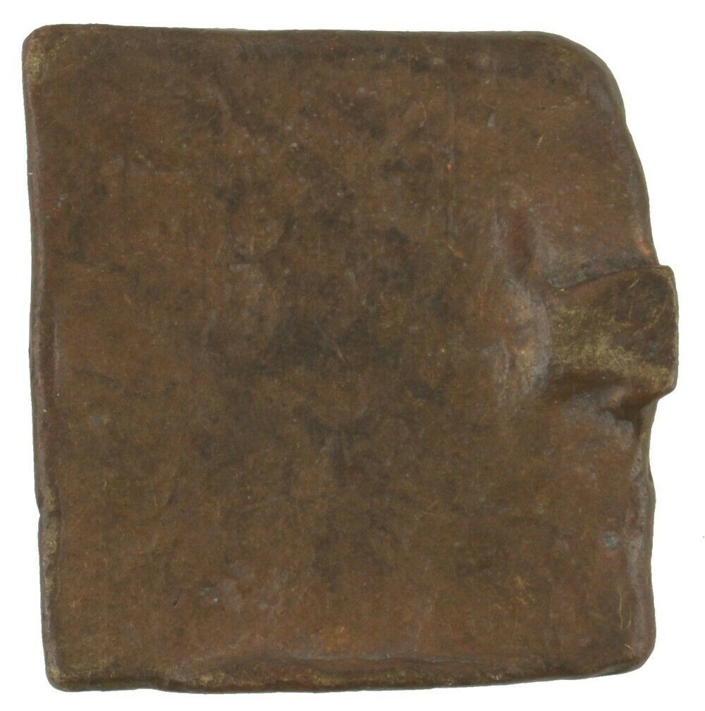 Antique Gold Weight African Ghana Coast Ashanti Akan Brass Bronze Pyramid - zoomed-in detail