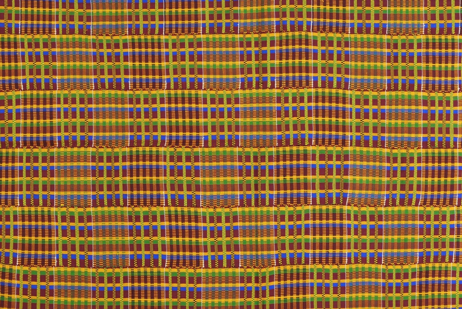 Handwoven Ashanti Kente Woman Size Vintage Cloth – 77 ½″ × 49″