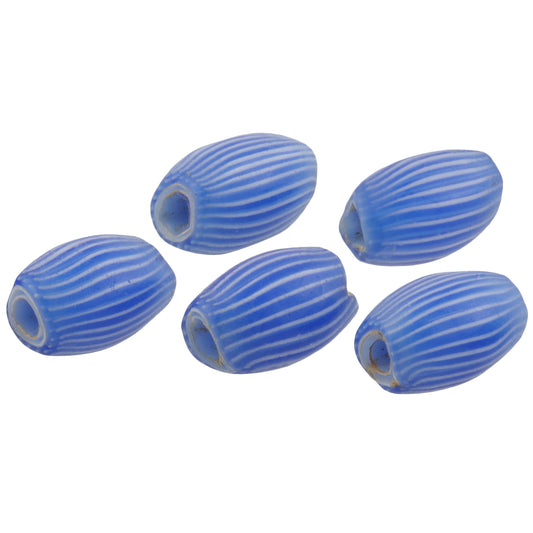 6-Layer Oval Venetian Chevron Beads - Antique Onion Skin Trade Beads