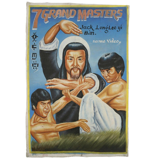 The 7 Grand Masters Martial Arts - Authentic Ghanaian Movie Poster
