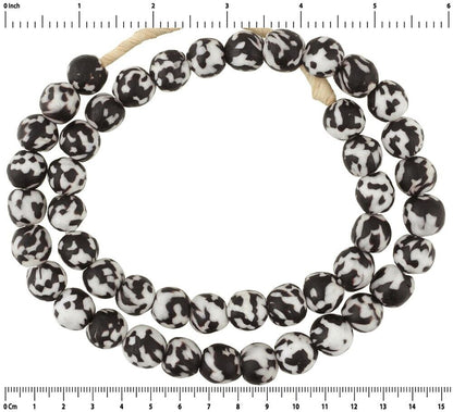 African Trade Beads: Fused Recycled Glass Krobo Beads From Ghana - close-up