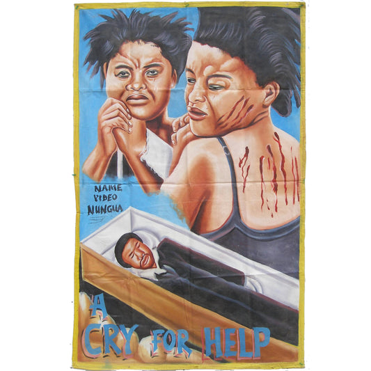 A Cry For Help Movie Poster - Hand Painted In Ghana