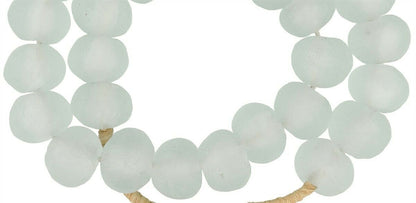 X-Large Translucent Krobo Glass Beads - African Trade Beads - angled shot
