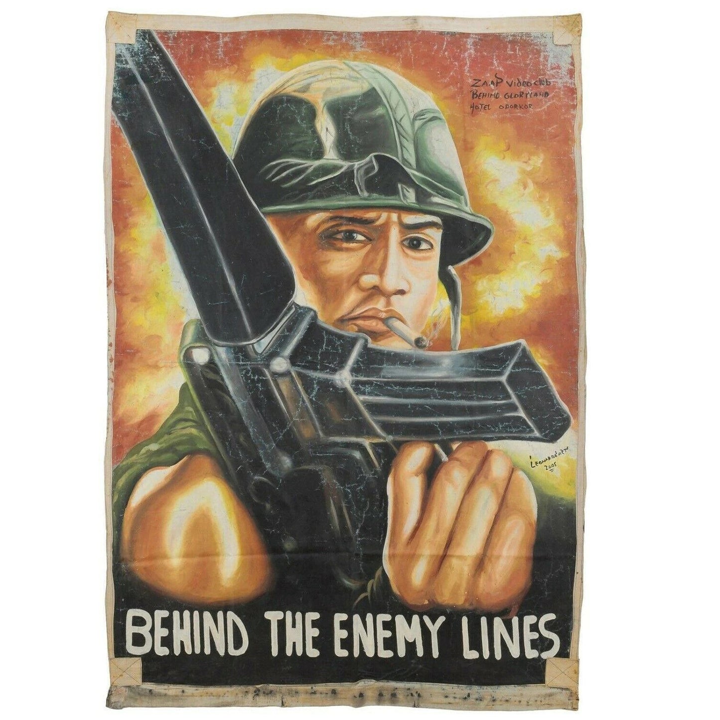 Behind The Enemy Lines - Authentic Ghanaian Hand-Painted Movie Poster