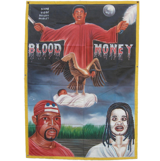 Blood Money Movie Poster | Hand-Painted Ghanaian Art