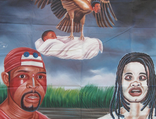 Blood Money Movie Poster | Hand-Painted Ghanaian Art - alternate view