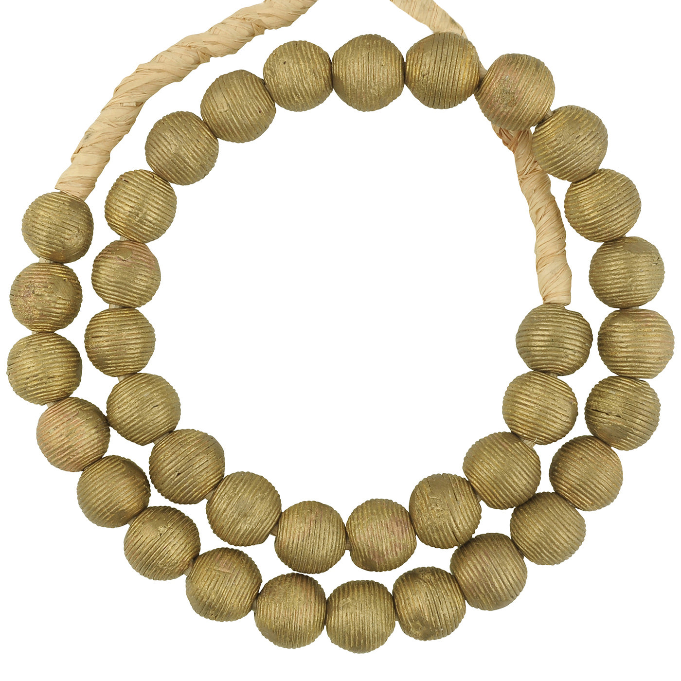Authentic African Brass Beads From Ghana, 15Mm Round - Tribalgh