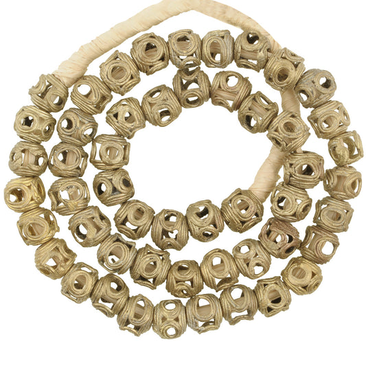 New Round Ashanti Brass Beads - Handcrafted In Ghana