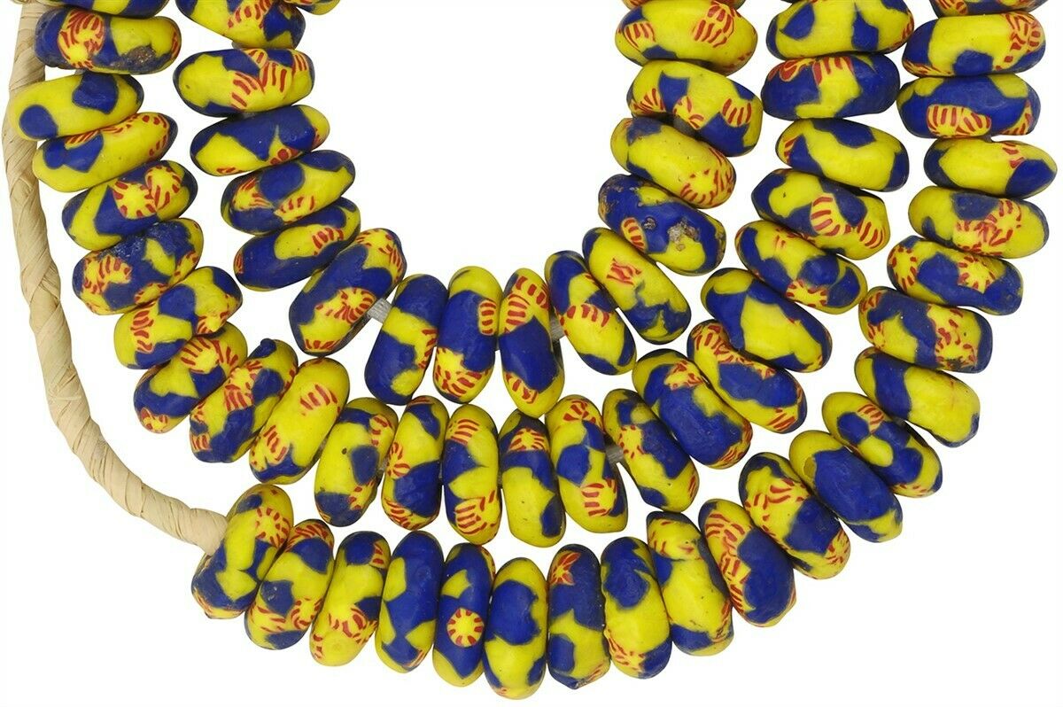 Large African Trade Beads: Recycled Glass From Ghana - alternate view