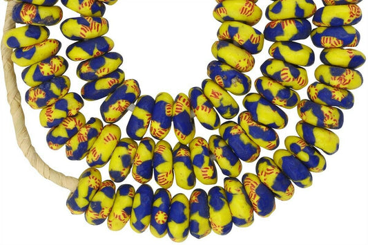 Large African Trade Beads: Recycled Glass From Ghana - alternate view
