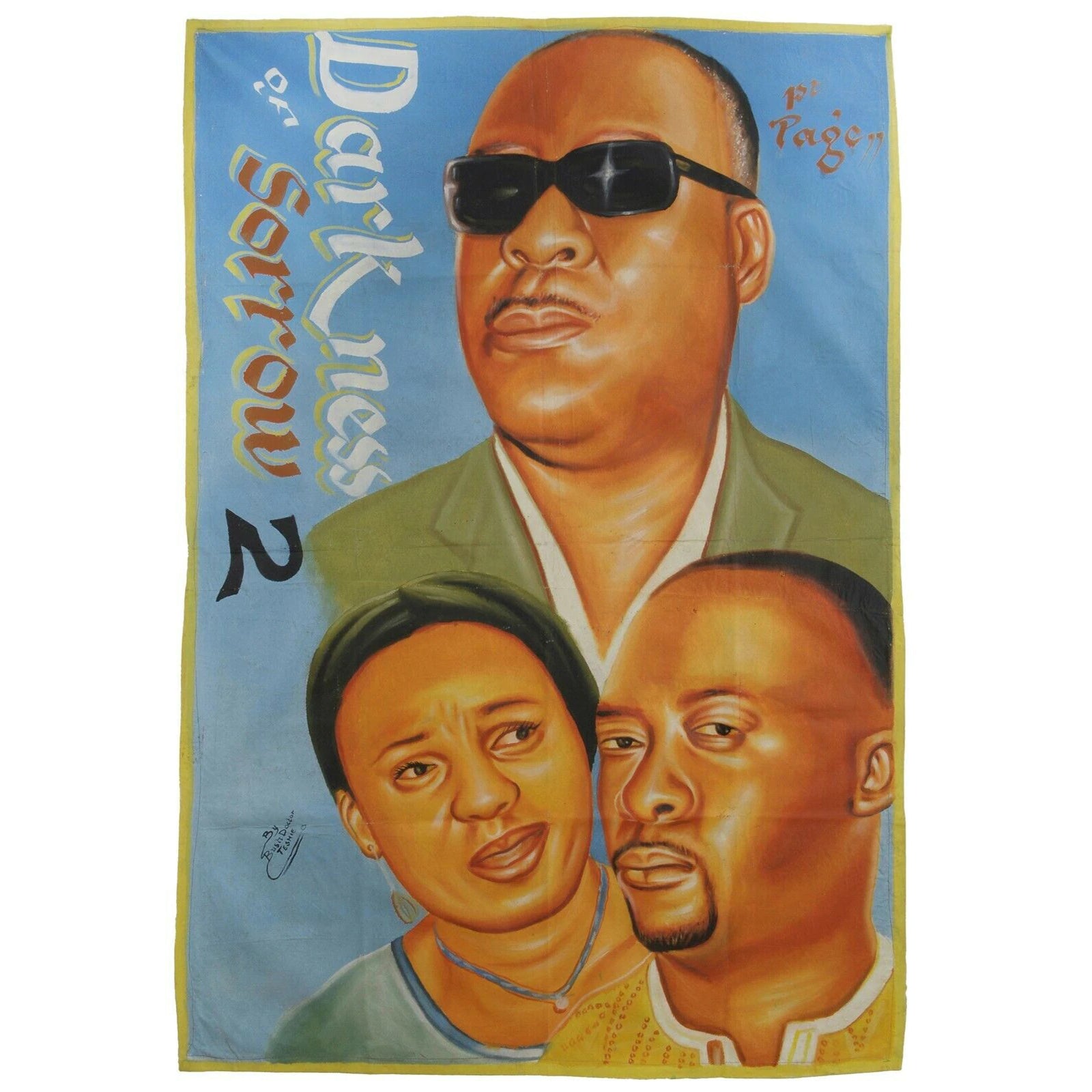Darkness Of Sorrow 2 Movie Poster - Hand Painted Ghana Art