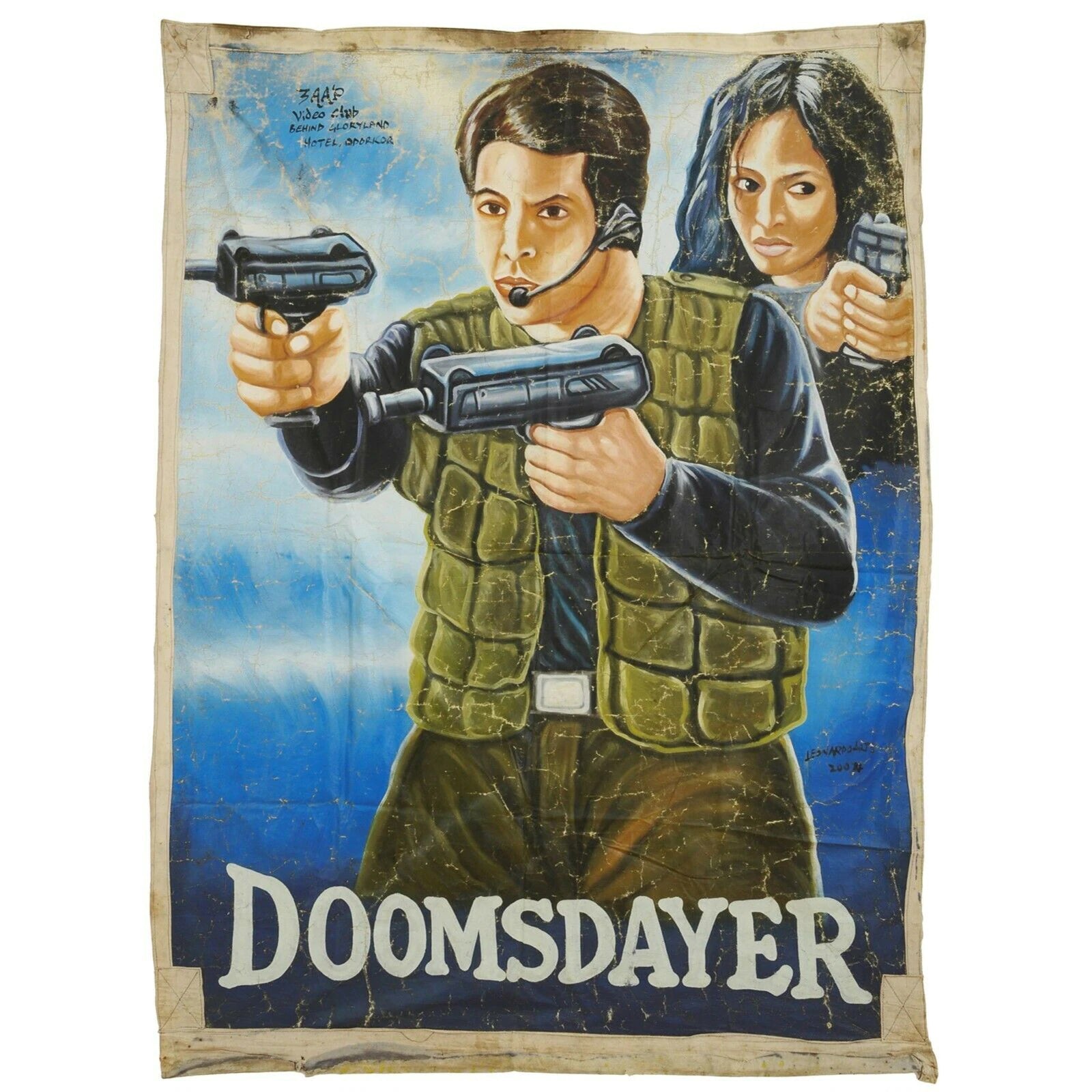 Doomsdayer - Authentic Hand-Painted Ghanaian Movie Poster Art
