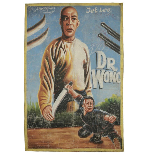 Dr. Wong Hand-Painted Movie Poster - Ghanaian Art Collectible