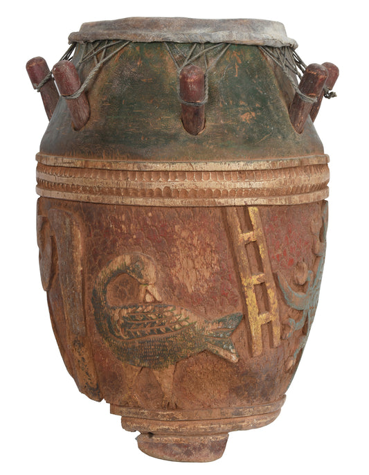 African Ceremonial Drum Musical Instrument From Ghana 4