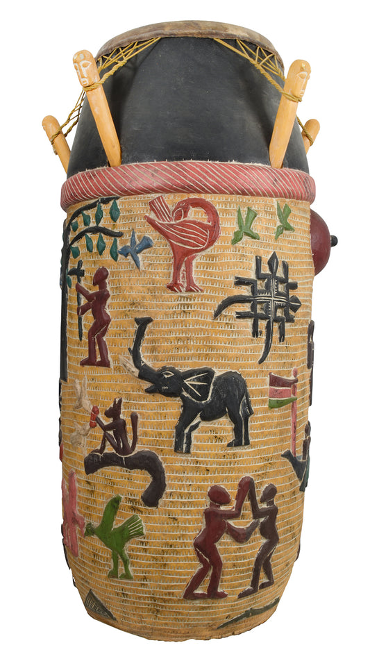 African Ceremonial Drum Musical Instrument From Ghana 1
