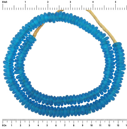Recycled Glass Beads, African Trade Handmade In Ghana - close-up