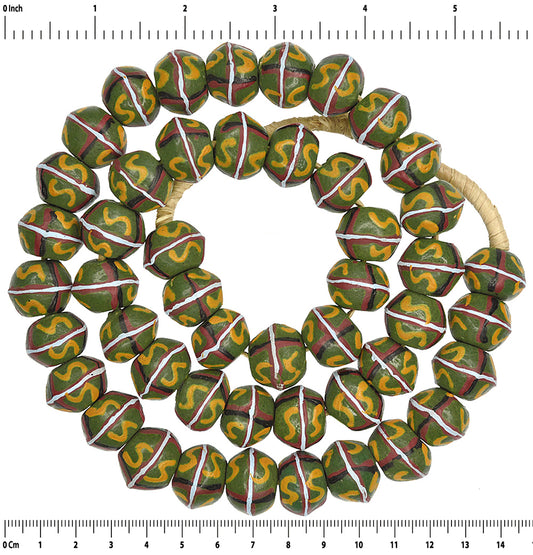 Exquisite 26" African Trade Beads - Ghana Glass Beads 17-18Mm - alternate view