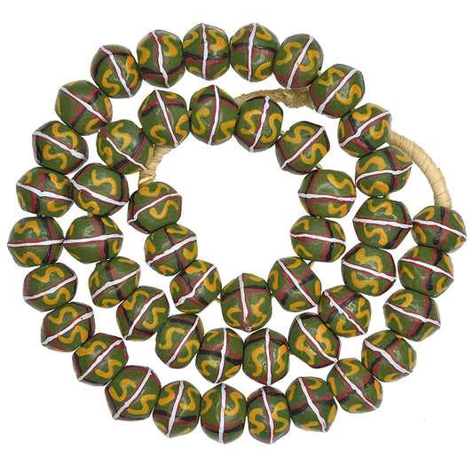 Exquisite 26" African Trade Beads - Ghana Glass Beads 17-18Mm