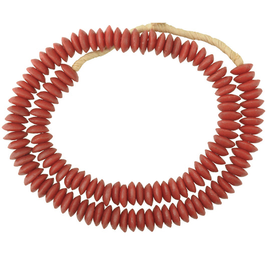 Exquisite 14Mm Krobo Glass Beads - African Trade Beads, 24" Strand