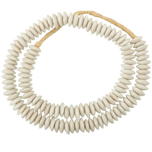 Handmade 24" Krobo Recycled Glass Beads - 14-15Mm